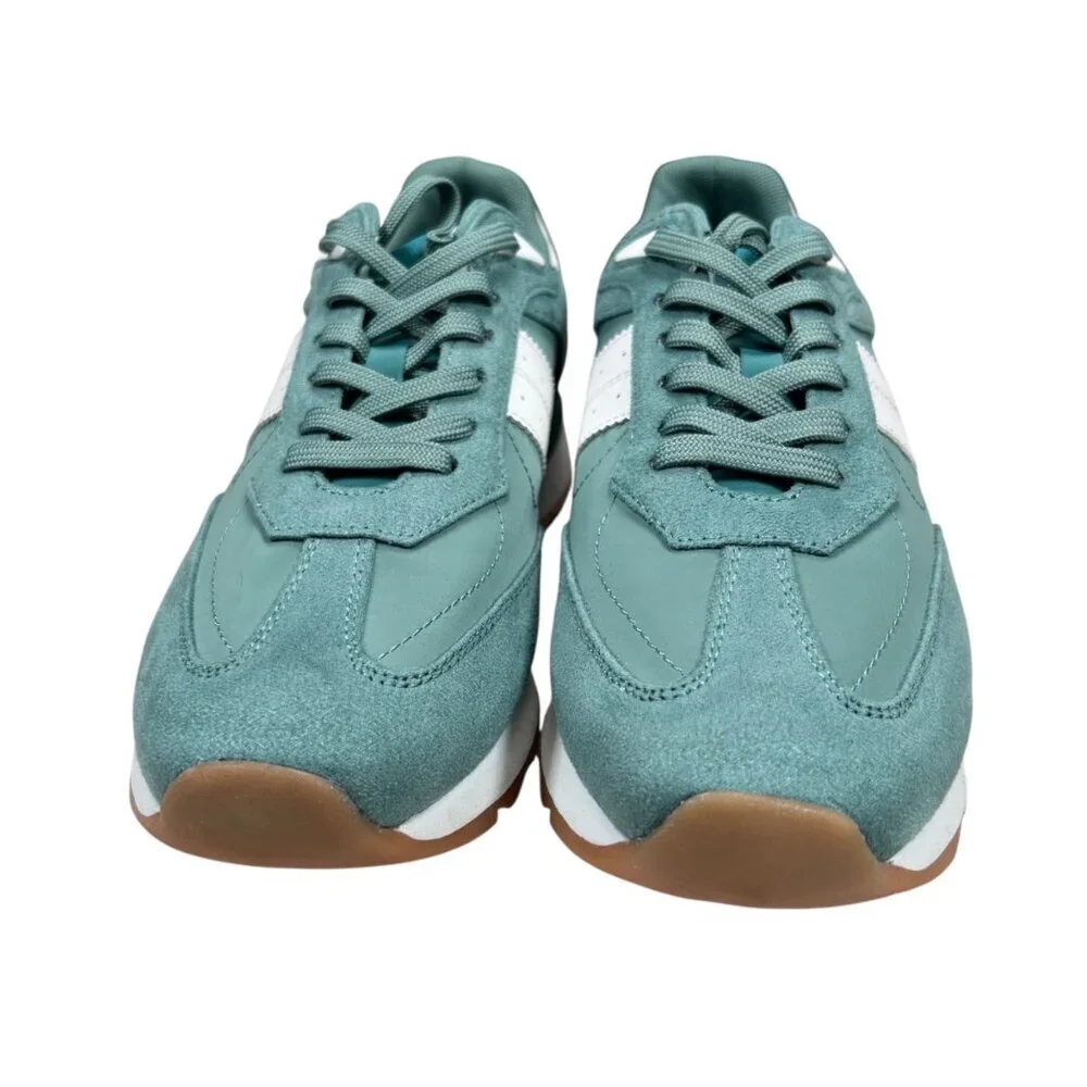 Steve Madden Percie Teal Green Retro Runner Athleisure Sneakers 7.5-8
